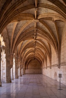 Cloister, Hieronymite monastery Mosteiro dos Jeronimos, also known as Mosteiro de Belém, Belém,
