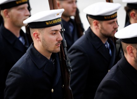 Marines of the guard battalion, photographed during the final roll call of the Bundeswehr missions