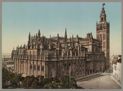 Cathedral of Seville, Andalusia, Spain, around 1890, Historical, digitally restored reproduction
