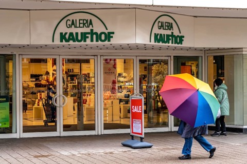 Galeria Kaufhof department stores' in the city centre of Duisburg, on Düsseldorfer StraÃŸe, is
