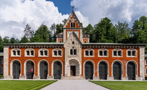 Building of the old salt works in Bad Reichenhall, Bavaria, Germany, Europe