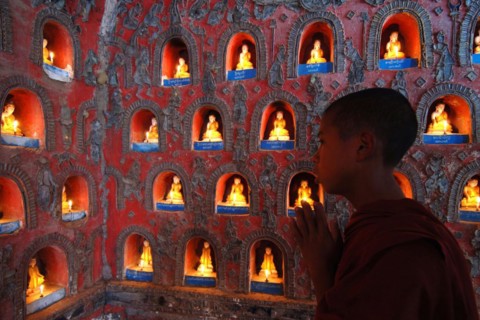 Myanmar, Asia, Praying monk, Buddhism, Asia