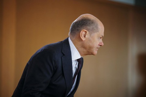 Olaf Scholz (SPD), Federal Chancellor, pictured during a cabinet meeting in the Federal Chancellery
