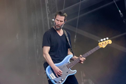 Adenau, Germany, 8.6.2024: Dogstar (bass, Keanu Reeves) play at Rock am Ring. The festival takes