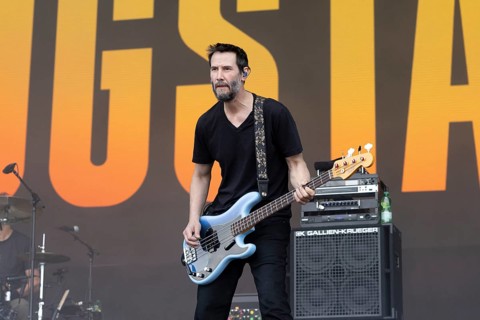 Adenau, Germany, 8.6.2024: Dogstar (bass, Keanu Reeves) play at Rock am Ring. The festival takes