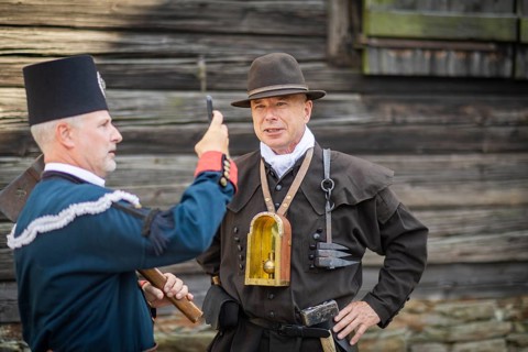 Two miners at the Siebenschlehner Pochwerk. The Siebenschlehner Pochwerk is a listed pochwerk in