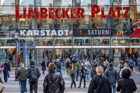 Galeria Kaufhof department stores' in Essen city centre, in the Limbecker Platz shopping centre, is
