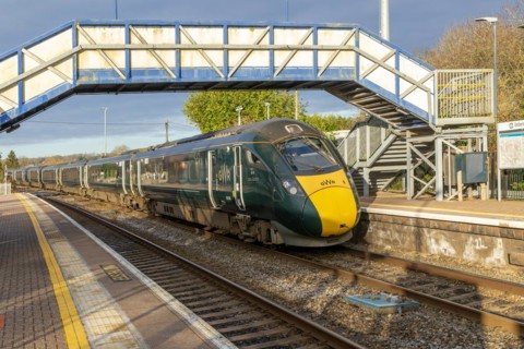 GWR Great Western Railway Class 800 series Hitachi InterCity Express train, Hungerford railway