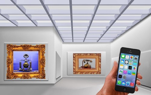 Symbolic image, telephone, mobile phone, smartphone, progress, future, old times, innovation,