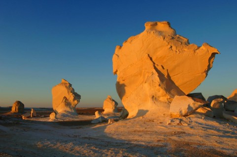 Egypt, White Desert, bizarre sandstone cliffs, Middle East, Africa