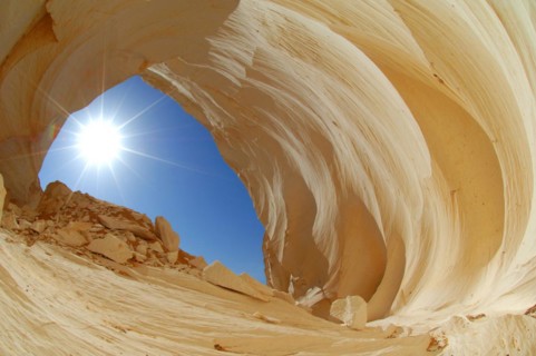 Egypt, White Desert, bizarre sandstone cliffs, Middle East, Africa