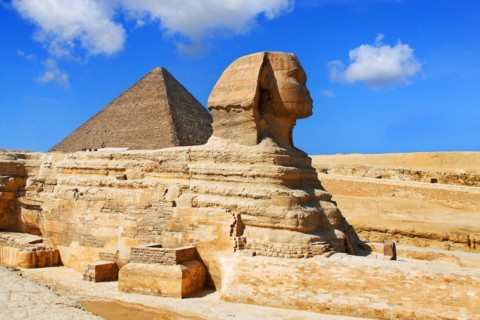The Sphinx of Giza in Egypt, Giza, Egypt, Africa