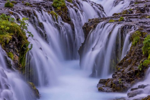 Bruarfoss, blue water, waterfall, Iceland, Europe