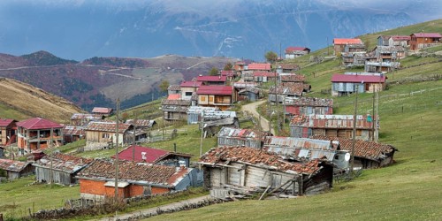 Mountain village on the Karester Yalas plateau, Trabzon, Turkey, Asia