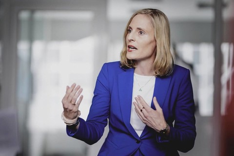 Marie-Christine Ostermann, President of the Association of Family Entrepreneurs, recorded during an