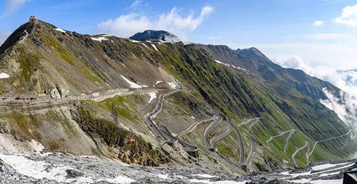 Panoramic view of east ramp north ramp Ascent from to 2757 2758 metres high pass road Mountain pass