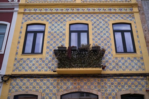 Azulejos, Tiles, Tile decoration, House facade, House, Portimao, Algarve, Portugal, Europe