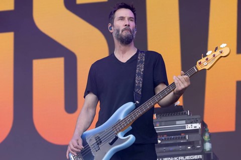 Adenau, Germany, 8.6.2024: Dogstar (bass, Keanu Reeves) play at Rock am Ring. The festival takes