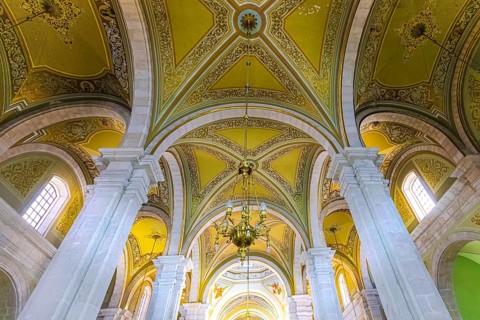 Victoria de Durango, Durango, Mexico, 10 September, 2021: Catholic church of Cathedral Basilica of