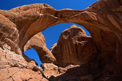 USA, Utah, Arches National Park, Double Arch, rock arch, rock, sandstone, formation, Arches