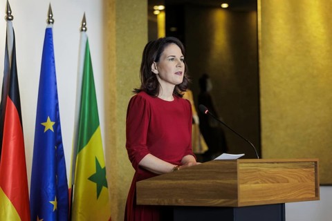 Annalena BÃ¤rbock (Alliance 90/The Greens), Federal Foreign Minister, pictured during a meeting