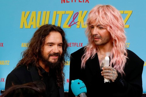 Bill Kaulitz and Tom Kaulitz at the premiere of the Kaulitz & Kaulitz (Netflix) reality series at