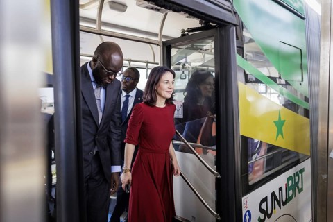 Annalena BÃ¤rbock (Alliance 90/The Greens), Federal Foreign Minister, photographed during a trip on