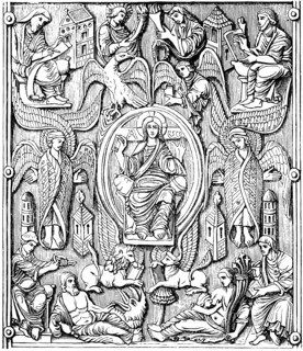 From the Dyptichon, two-part relief panel of Abbot Tutilo, St. Gall Abbey, Switzerland, church