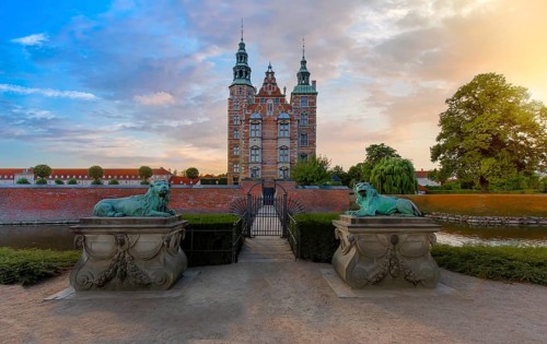 Famous Rosenborg castle, one of the most visited tourist attractions in Copenhagen