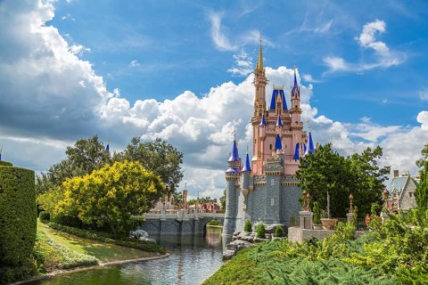 Cinderella's Castle in the Magic Kingdom of Disneyworld in Orlando, Florida
