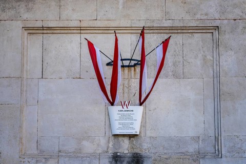 Detail photo, Karlskirche, Karlsplatz, Vienna, Austria, Europe