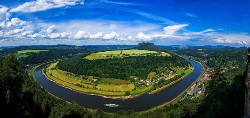 Königstein Fortress View to the Lilienstein