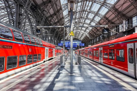 DB Regio Deutsche Bahn regional trains Local public transport at Frankfurt Central Station,