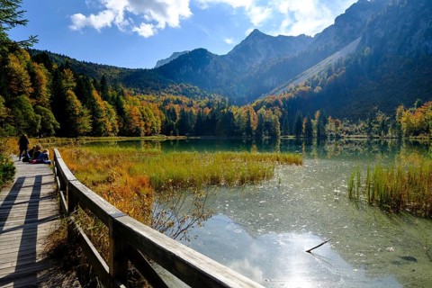 Frillensee near Inzell, Chiemgau, Upper Bavaria, Bavaria, Germany, Europe