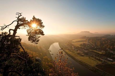 Bastei view in Saxon Switzerland