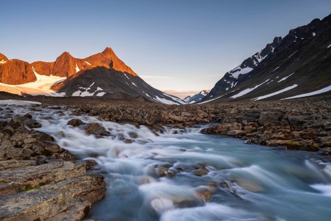 Kaskasavagge valley, Kuopertjakka mountain, Gaskkasjohka river, Kebnekaise massif, Lapland, Sweden,