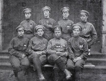 Staff officers of Female battalion, 1917, Saint Petersburg, Russia, Europe
