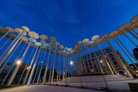 SAB Forum, designed by London-based architects ACME, 165 million euros. The Forum is a column
