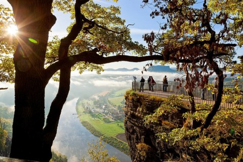 Tourists on the bastion view