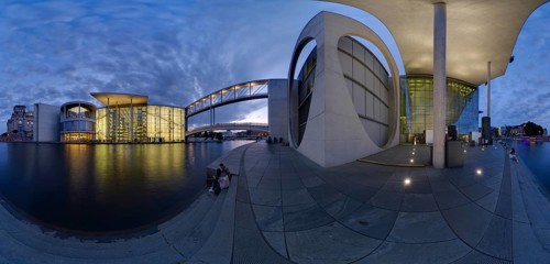 Spreebogen with government buildings, Berlin, Germany, Europe