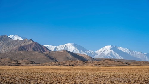 Snow-capped mountains, Pamir Mountains, high mountains, Transalai Range, Alay District, Kyrgyzstan,
