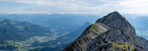Peak of the Scheffauer, Kaisergebirge, Wilder Kaiser, Kitzbühel Alps, Tyrol, Austria, Europe