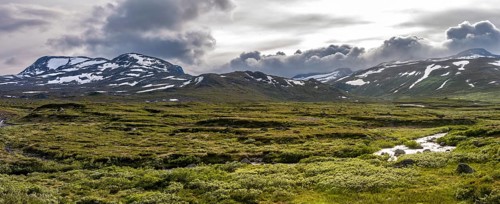 Barren mountain landscape, Fjell, Oystre Slidre, Jotunheimen National Park, Norway, Europe