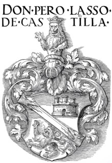 The coat of arms of Don Pedro Lasso, woodcut by Albrecht Dürer, historical, digitally improved