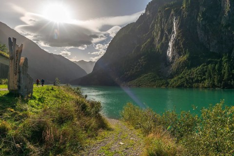 Stilluptal, Stiillup reservoir (1116m), Stillupgrund, Mayrhofen, reservoir lake, alpine mountain