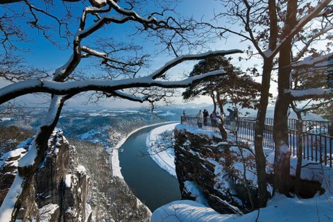 Winter on the Bastei in Rathen