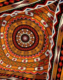 Tribal art background composition, vector illustration