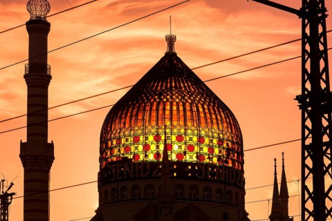 Dresden Glass dome of the Yenidze, The former factory building of the Yenidze cigarette factory is