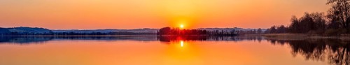 Sunset, Waginger See, Bavaria, Germany, Europe
