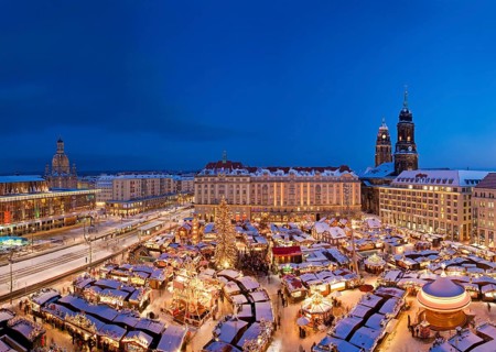 The Striezelmarkt, which has been held since 1434, is the oldest Christmas market in Germany and